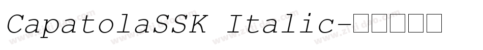 CapatolaSSK Italic字体转换